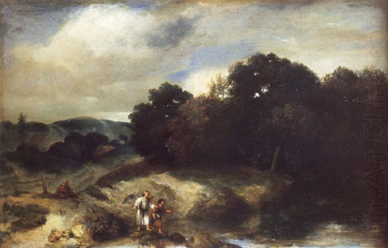 Jan lievens A Landscape with Tobias and the Angel china oil painting image